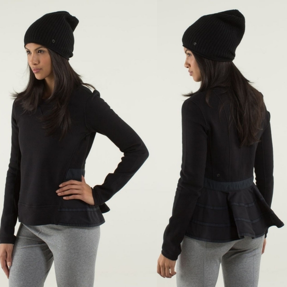 lululemon athletica Sweaters - Lululemon ruffled up pullover size 10